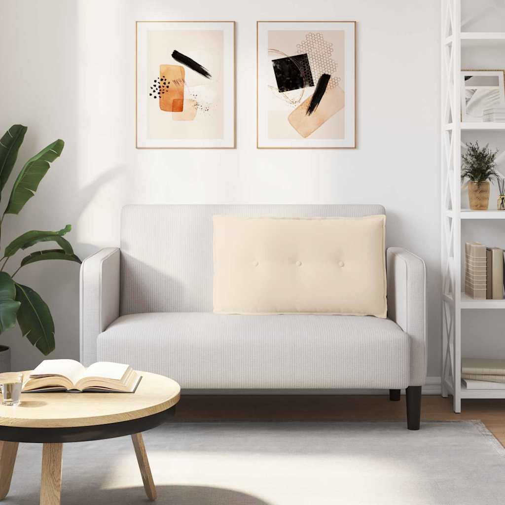 Polštář Na Záda Béžová 80 X 50 Cm Mikrovlákno