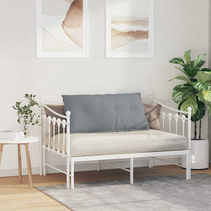 Polštář Na Záda Světle Šedá 100 X 19 X 50 Cm Textil