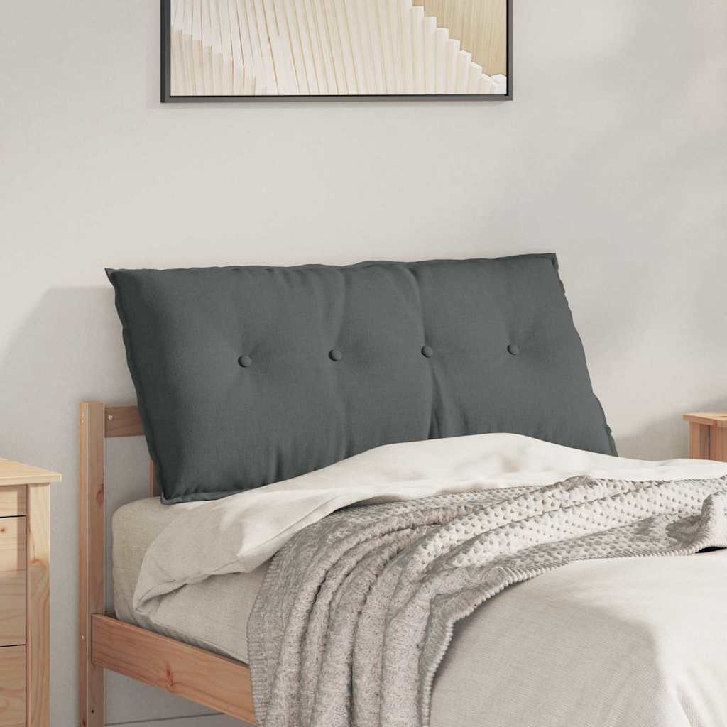 Polštář Na Záda Tmavě Šedá 100 X 19 X 50 Cm Textil