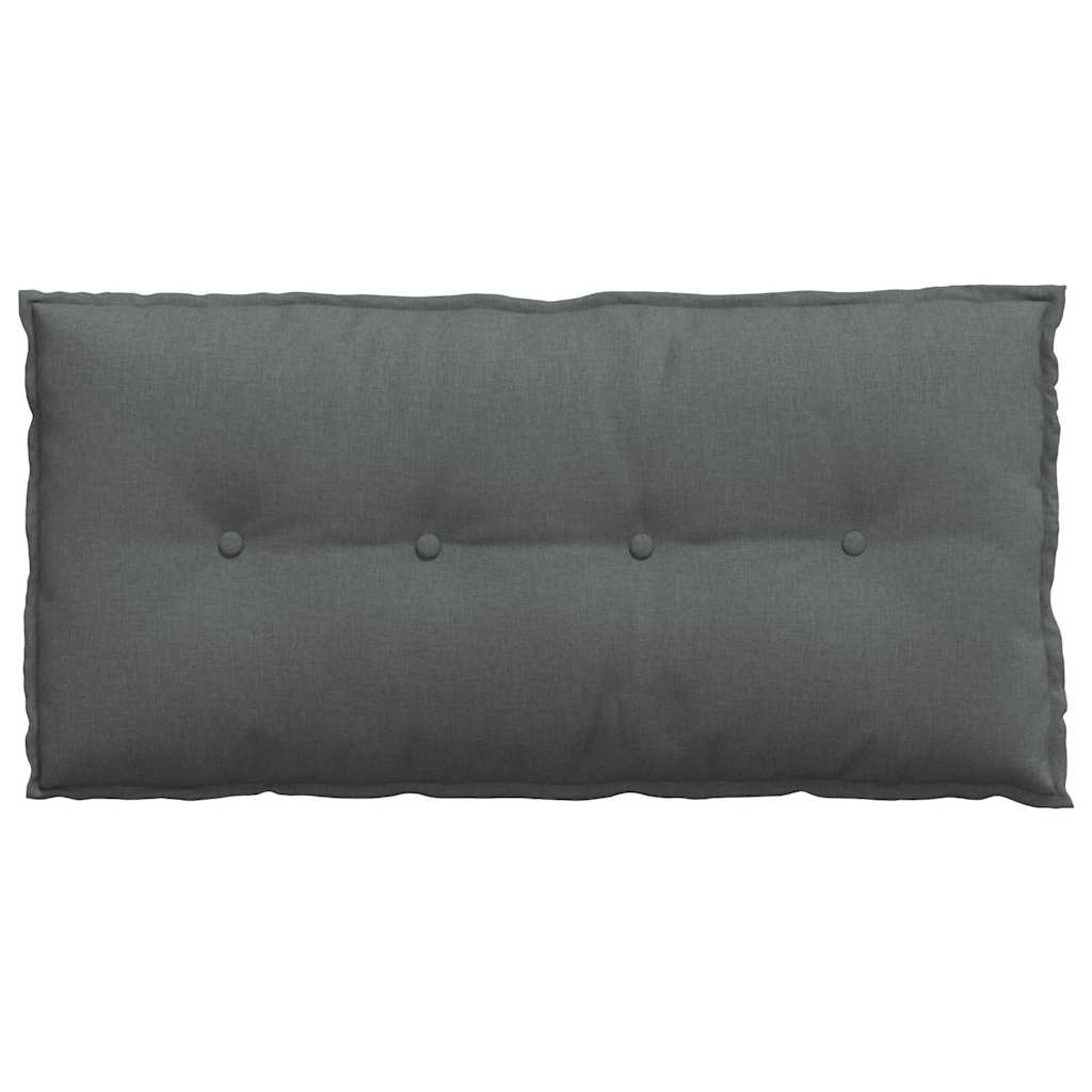 Polštář Na Záda Tmavě Šedá 100 X 19 X 50 Cm Textil