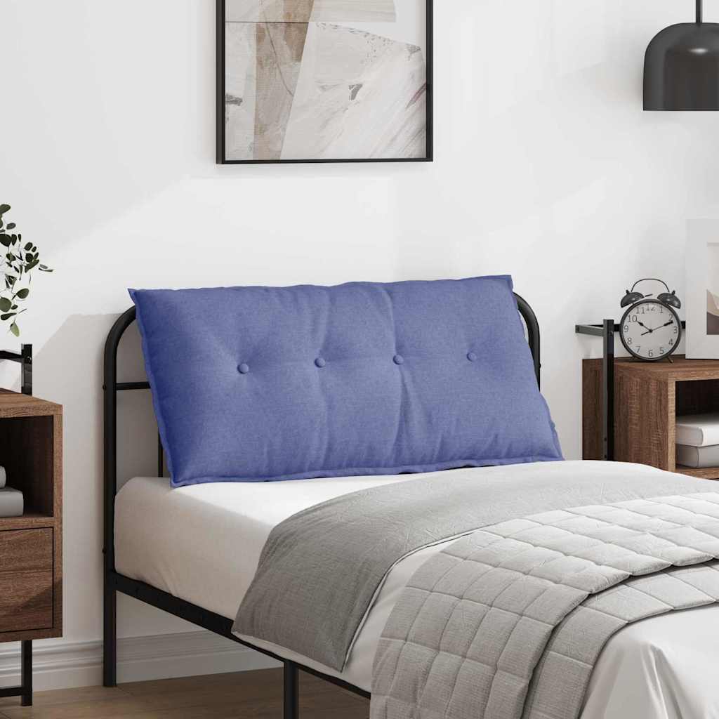 Polštář Na Záda Modrá Džínovina 100 X 19 X 50 Cm Textil