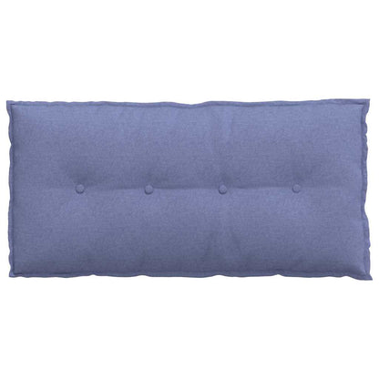 Polštář Na Záda Modrá Džínovina 100 X 19 X 50 Cm Textil