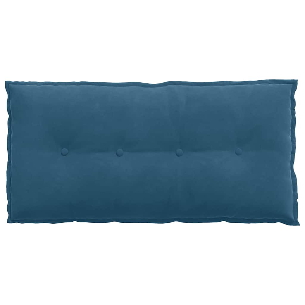 Polštář Na Záda Modrá 100 X 50 Cm Žebrovaná Látka