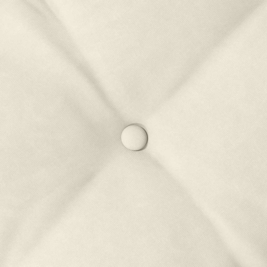 Polštář Na Záda Krémová 100 X 50 Cm Žebrovaná Látka