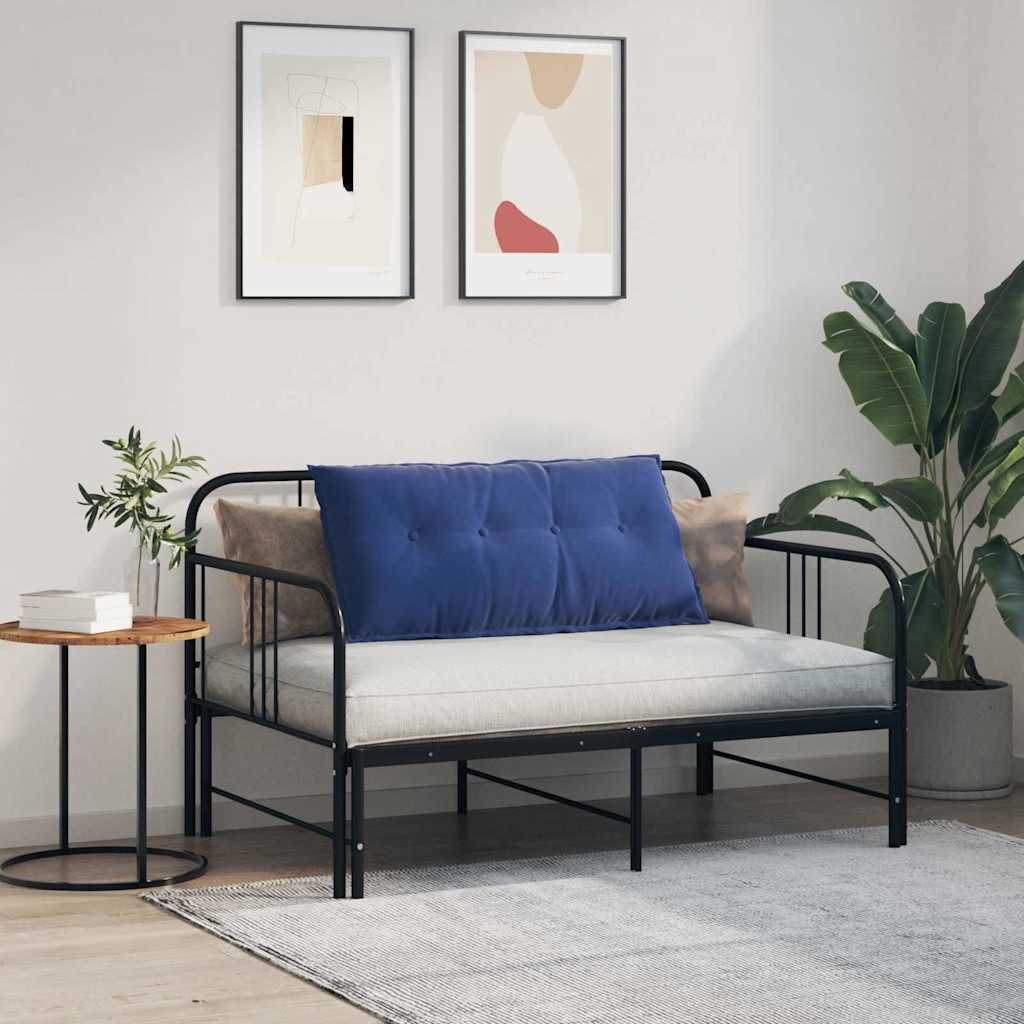 Polštář Na Záda Policová Modrá 100 X 50 Cm Žebrovaná Látka