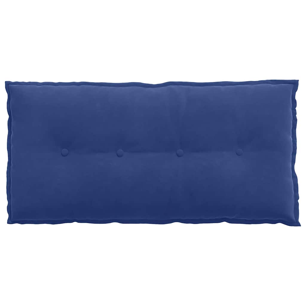 Polštář Na Záda Policová Modrá 100 X 50 Cm Žebrovaná Látka