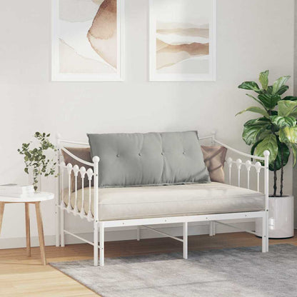 Polštář Na Záda Světle Šedá 100 X 50 Cm Mikrovlákno