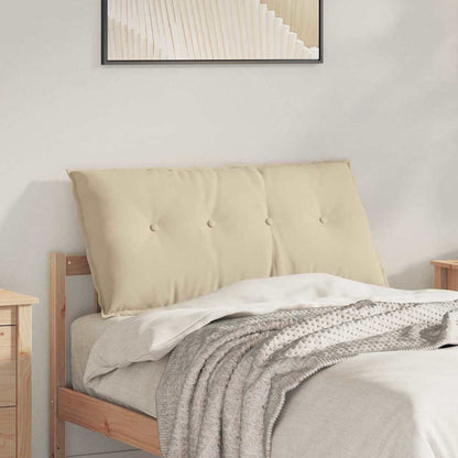 Polštář Na Záda Krémová 100 X 50 Cm Mikrovlákno