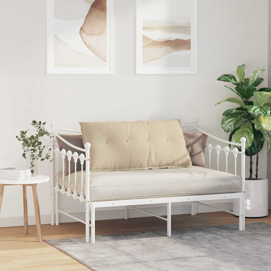 Polštář Na Záda Krémová 100 X 50 Cm Mikrovlákno