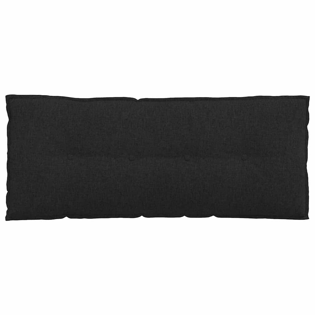 Polštář Na Záda Černá 120 X 19 X 50 Cm Textil