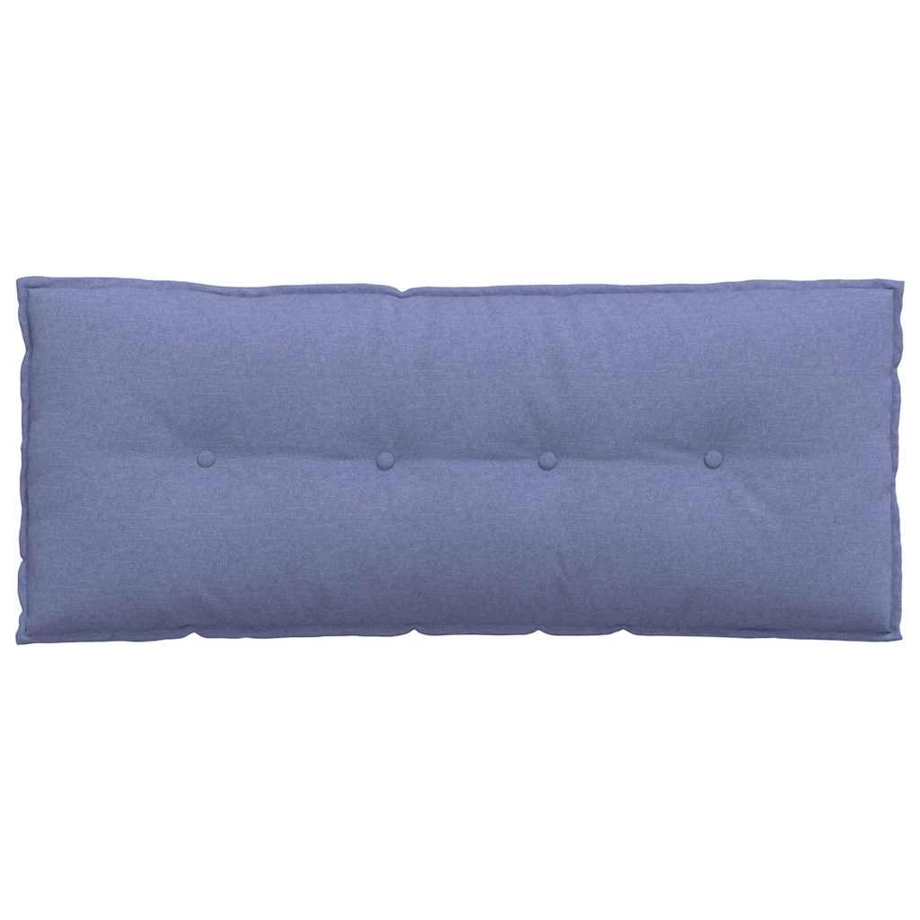 Polštář Na Záda Modrá Džínovina 120 X 19 X 50 Cm Textil