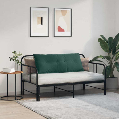 Polštář Na Záda Tmavě Zelená 120 X 50 Cm Žebrovaná Látka