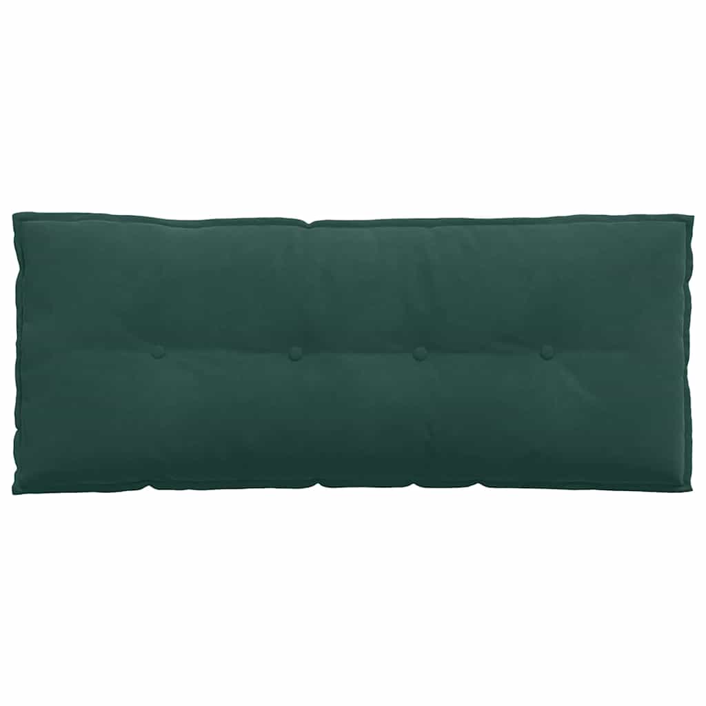 Polštář Na Záda Tmavě Zelená 120 X 50 Cm Žebrovaná Látka