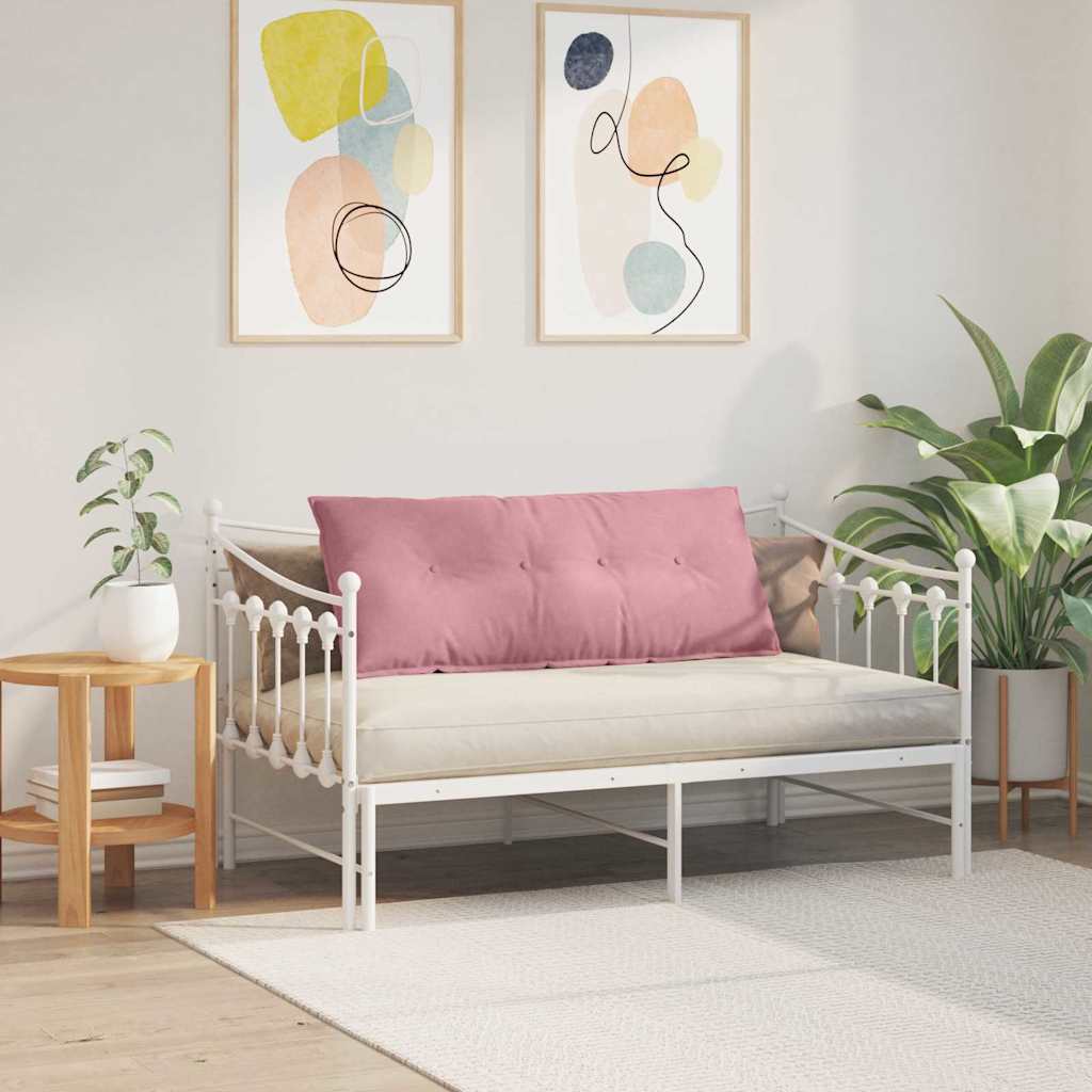 Polštář Na Záda Růžová 120 X 50 Cm Žebrovaná Látka