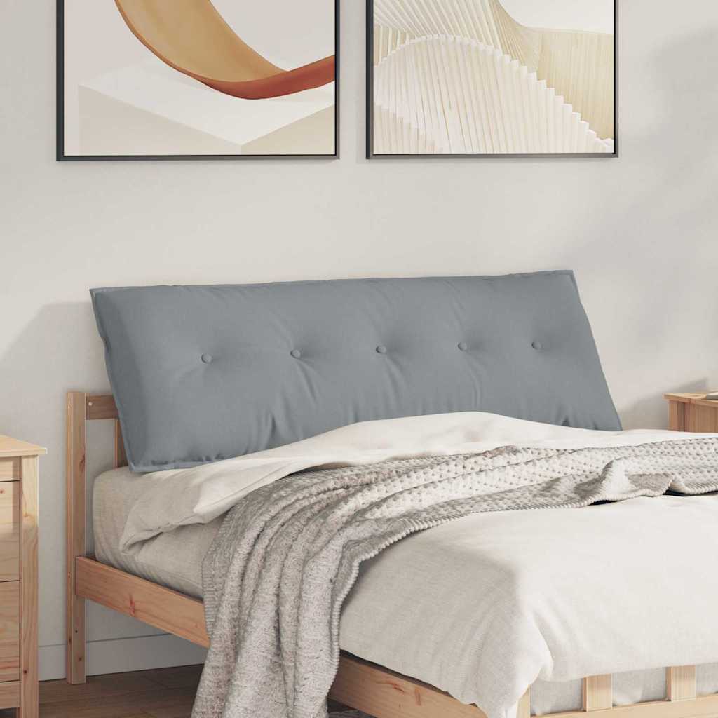 Polštář Na Záda Světle Šedá 140 X 19 X 50 Cm Textil