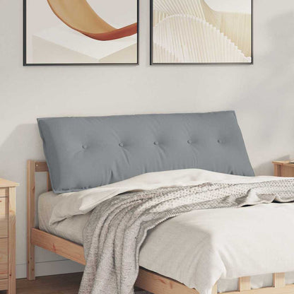Polštář Na Záda Světle Šedá 140 X 19 X 50 Cm Textil