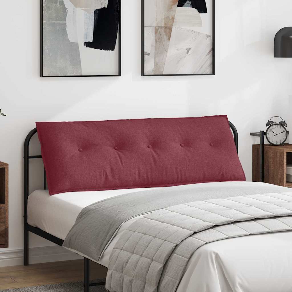 Polštář Na Záda Víno Červené 140 X 19 X 50 Cm Textil