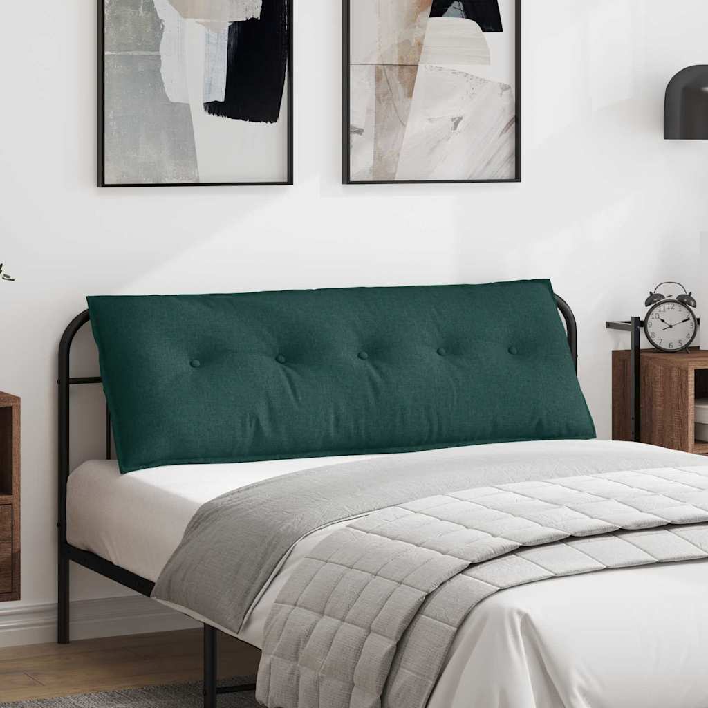 Polštář Na Záda Tmavě Zelená 140 X 19 X 50 Cm Textil