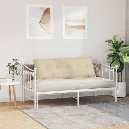 Polštář Na Záda Krémová 140 X 19 X 50 Cm Textil