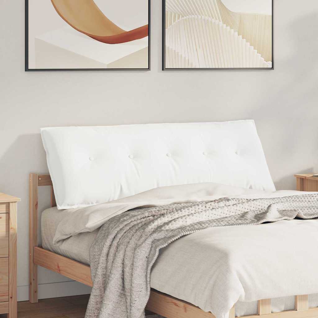 Polštář Na Záda Bílá 140 X 19 X 50 Cm Textil