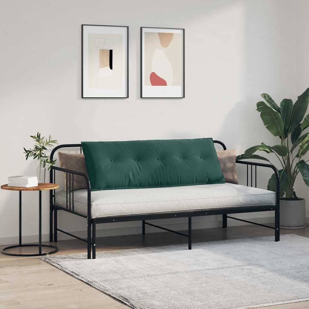 Polštář Na Záda Tmavě Zelená 140 X 50 Cm Žebrovaná Látka