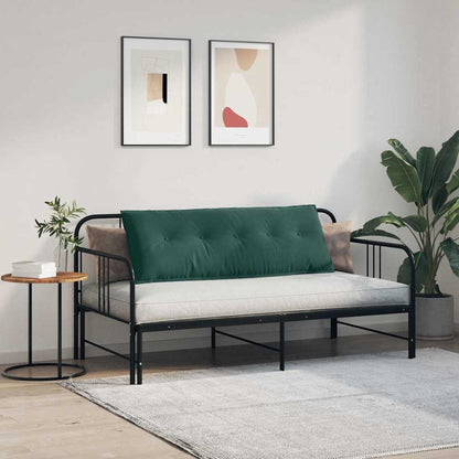 Polštář Na Záda Tmavě Zelená 140 X 50 Cm Žebrovaná Látka