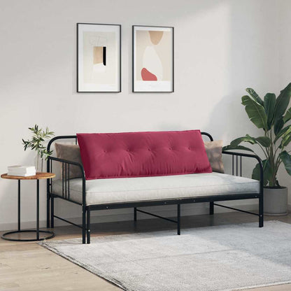 Polštář Na Záda Víno Červené 140 X 50 Cm Žebrovaná Látka