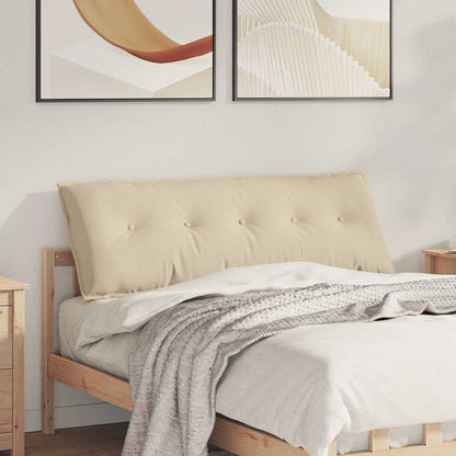 Polštář Na Záda Krémová 140 X 50 Cm Mikrovlákno