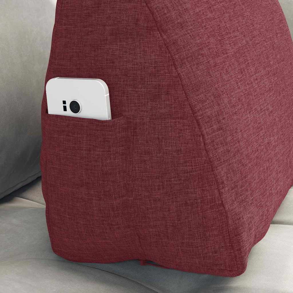 Polštář Na Záda Víno Červené 45 X 20 X 35 Cm Textil