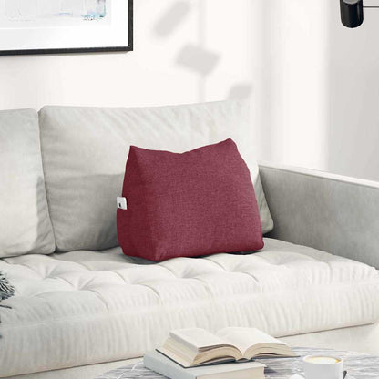 Polštář Na Záda Víno Červené 45 X 20 X 35 Cm Textil