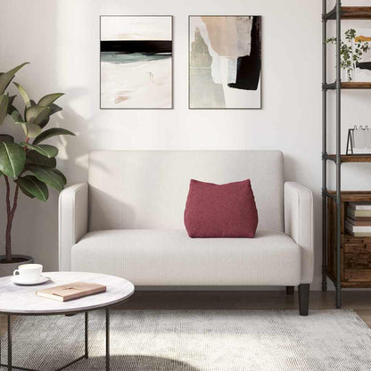Polštář Na Záda Víno Červené 45 X 20 X 35 Cm Textil