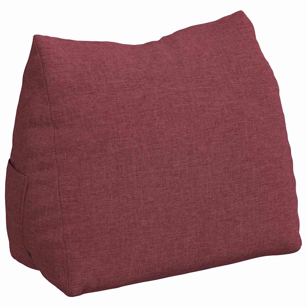 Polštář Na Záda Víno Červené 45 X 20 X 35 Cm Textil