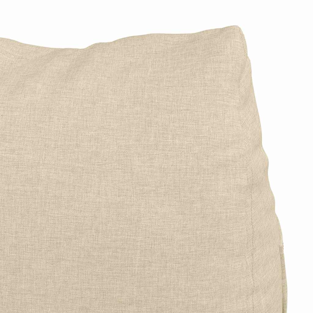 Polštář Na Záda Krémová 45 X 20 X 35 Cm Textil