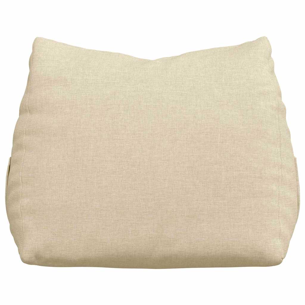 Polštář Na Záda Krémová 45 X 20 X 35 Cm Textil