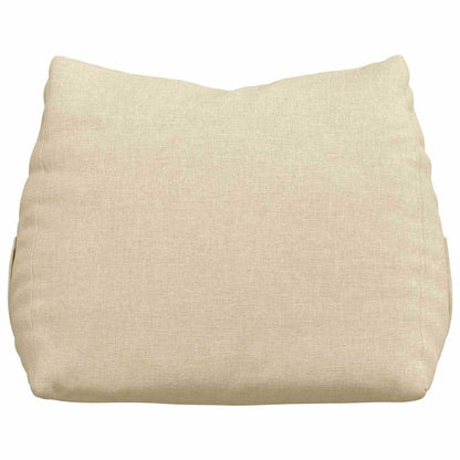 Polštář Na Záda Krémová 45 X 20 X 35 Cm Textil