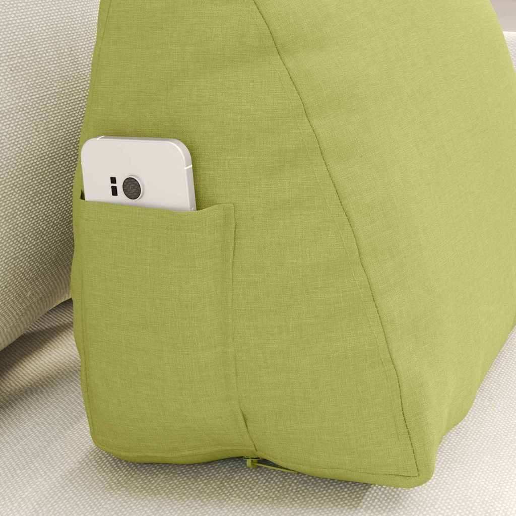 Polštář Na Záda Světlá Zelená 45 X 20 X 35 Cm Textil