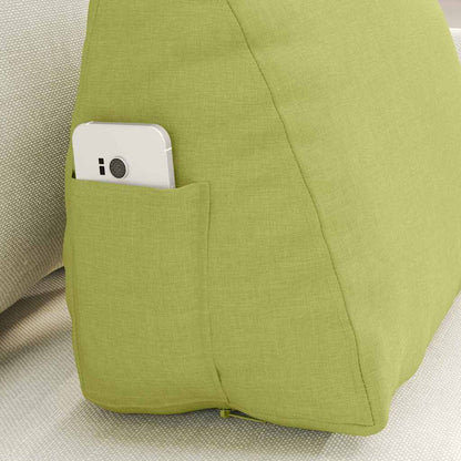 Polštář Na Záda Světlá Zelená 45 X 20 X 35 Cm Textil