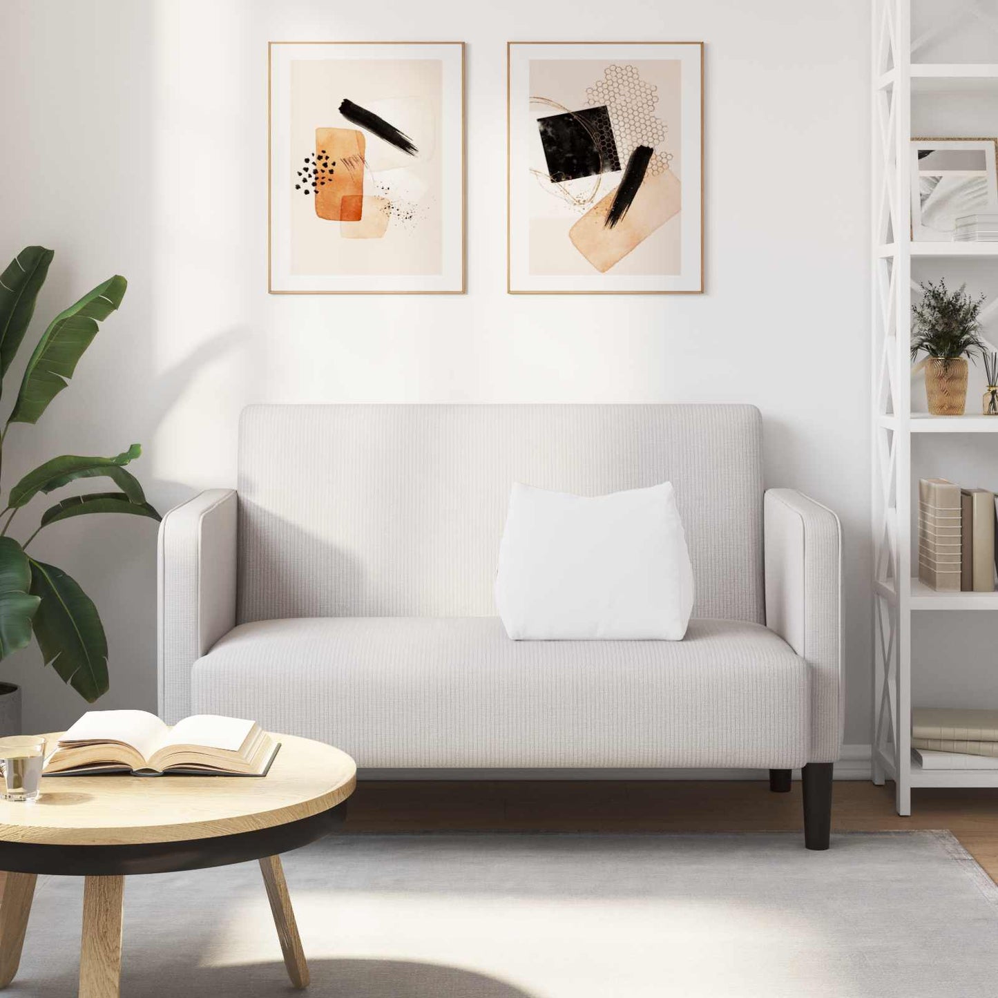 Polštář Na Záda Bílá 45 X 20 X 35 Cm Textil
