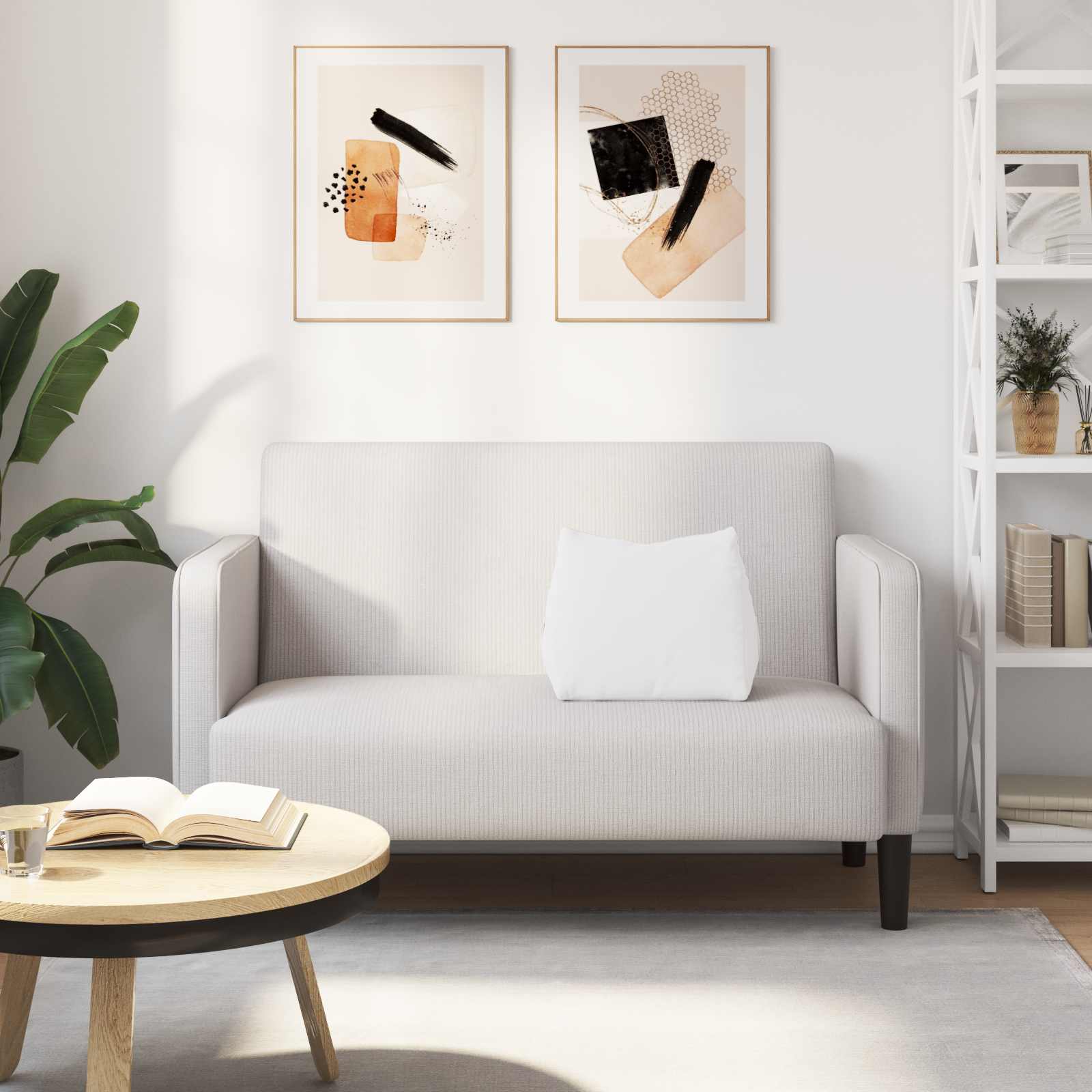 Polštář Na Záda Bílá 45 X 20 X 35 Cm Textil