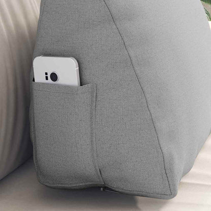 Polštář Na Záda Oblačno Šedá 45 X 20 X 35 Cm Textil