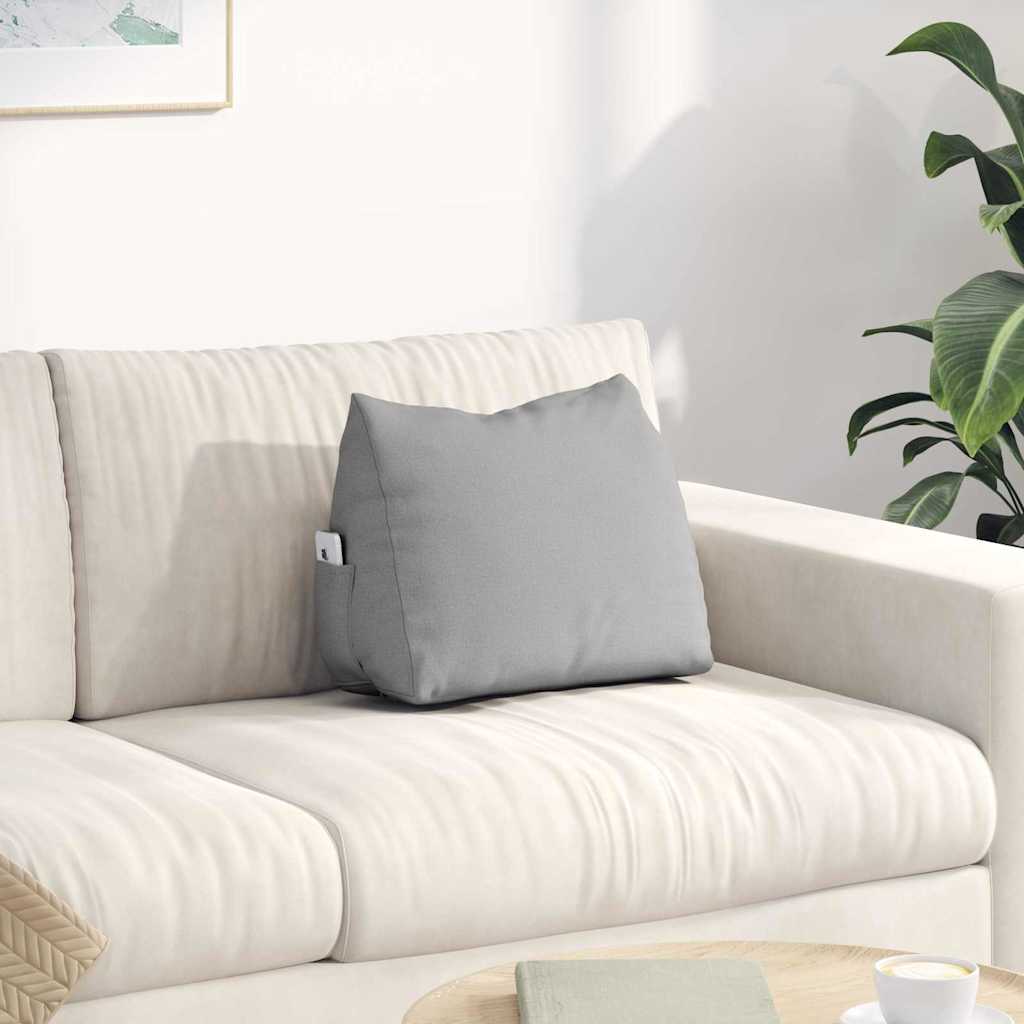 Polštář Na Záda Oblačno Šedá 45 X 20 X 35 Cm Textil