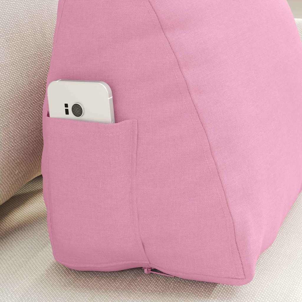 Polštář Na Záda Růžová 45 X 20 X 35 Cm Textil