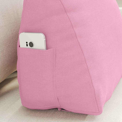 Polštář Na Záda Růžová 45 X 20 X 35 Cm Textil