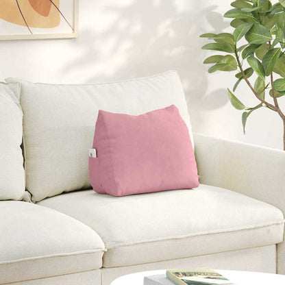 Polštář Na Záda Růžová 45 X 20 X 35 Cm Žebrovaná Látka