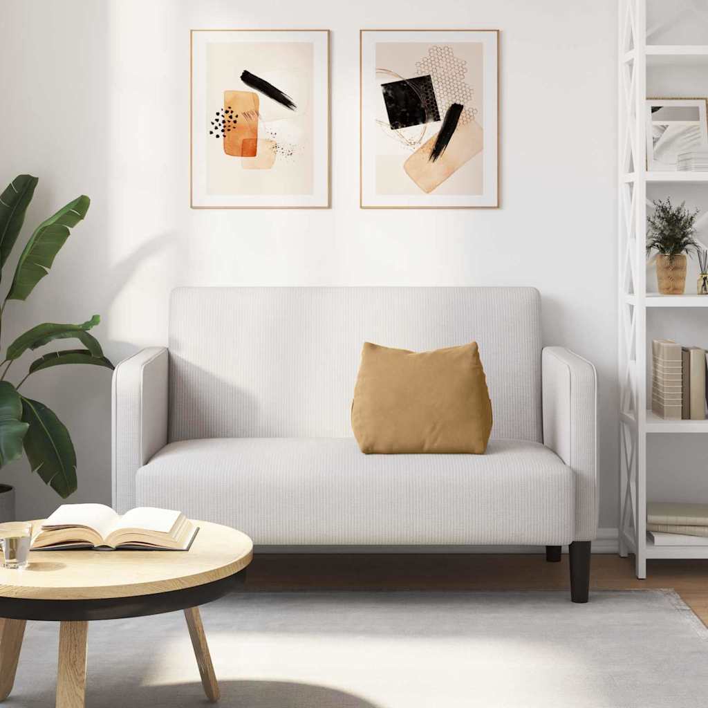Polštář Na Záda Hnědá 45 X 20 X 35 Cm Žebrovaná Látka