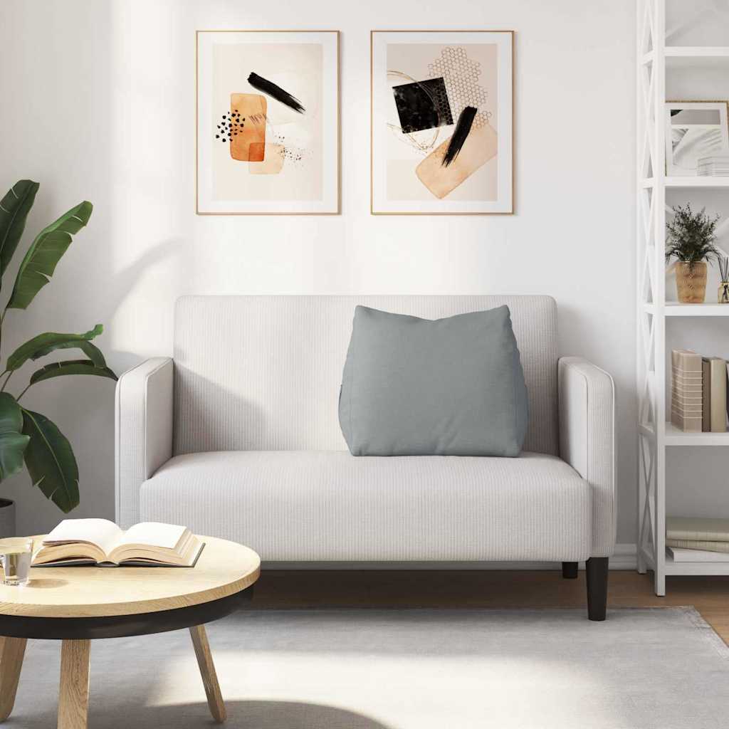 Polštář Na Záda Světle Šedá 60 X 20 X 50 Cm Textil