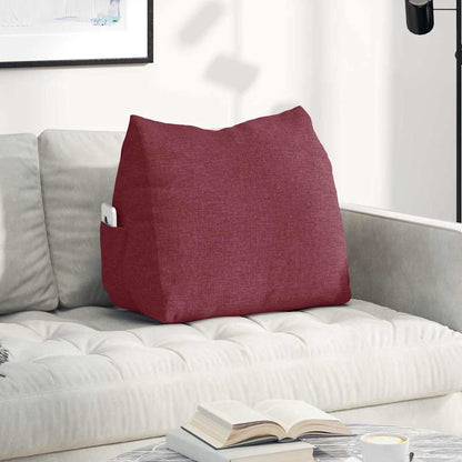 Polštář Na Záda Víno Červené 60 X 20 X 50 Cm Textil
