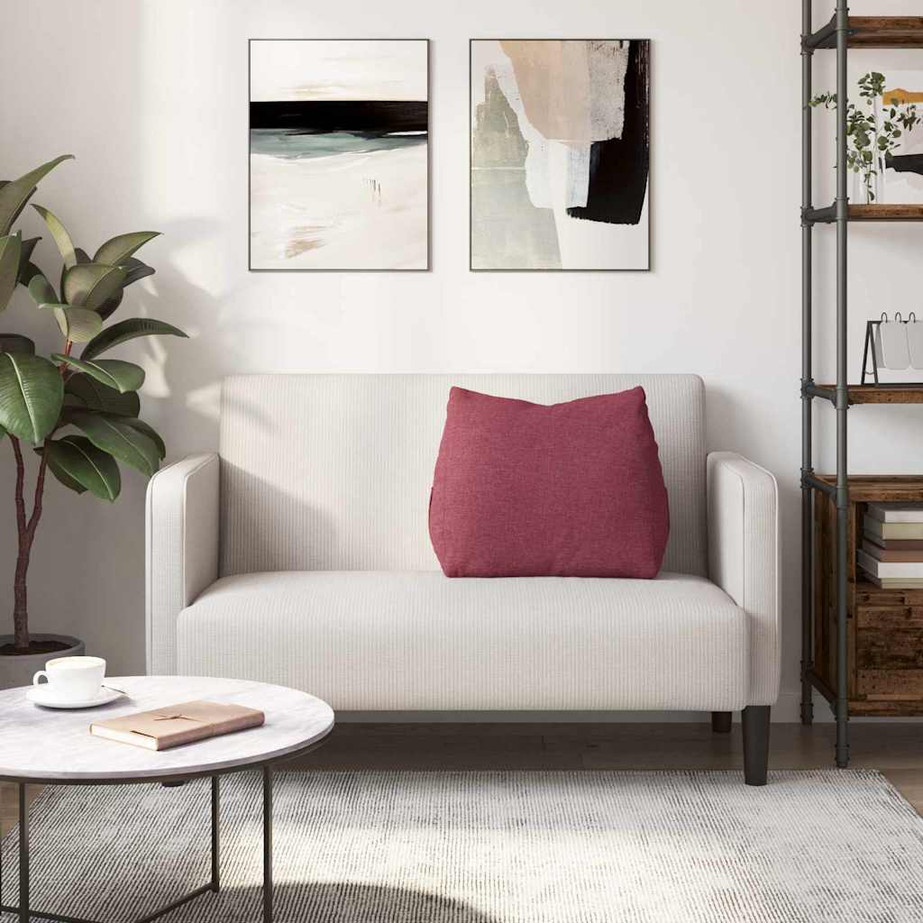 Polštář Na Záda Víno Červené 60 X 20 X 50 Cm Textil