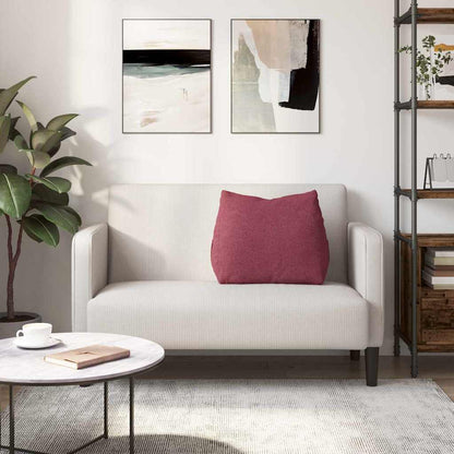 Polštář Na Záda Víno Červené 60 X 20 X 50 Cm Textil