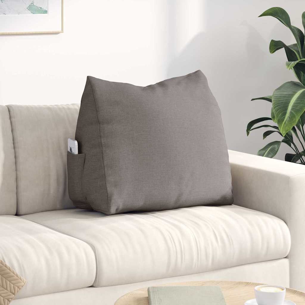Polštář Na Záda Taupe 60 X 20 X 50 Cm Textil
